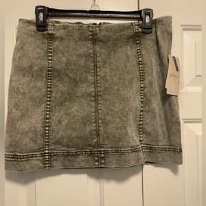 Green Denim Skirt